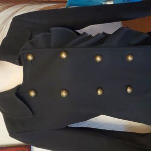 DKNY Black Short Peacoat